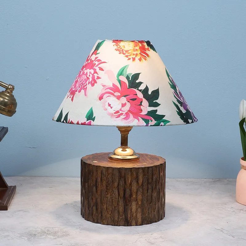 Miyabi Trunk Printed Mango Wood Table Lamp - Multicolor media 2