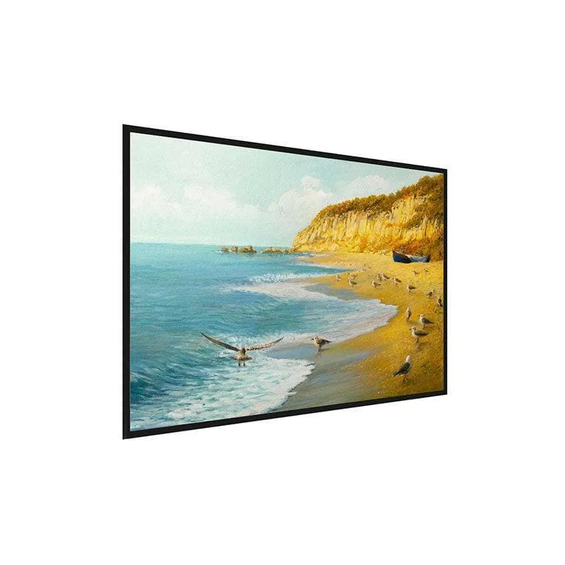 The Beach Canvas Wall Painting - Black Frame media 3