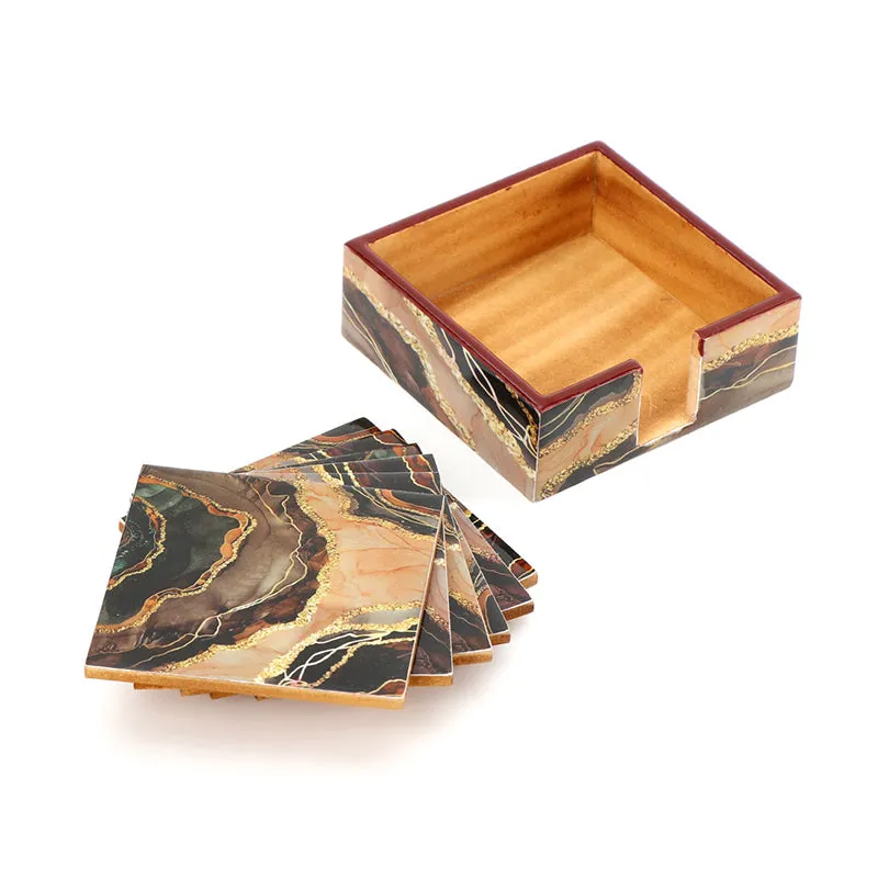 Marbled Earth Coaster - Seven Piece Set media 6