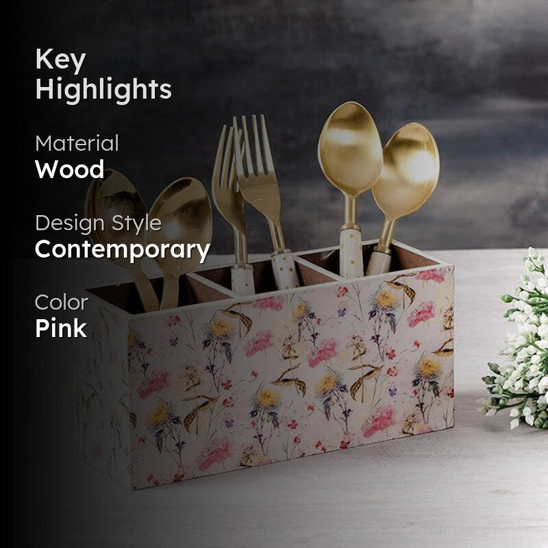 Floral Heavenly Cutlery Holder media 2