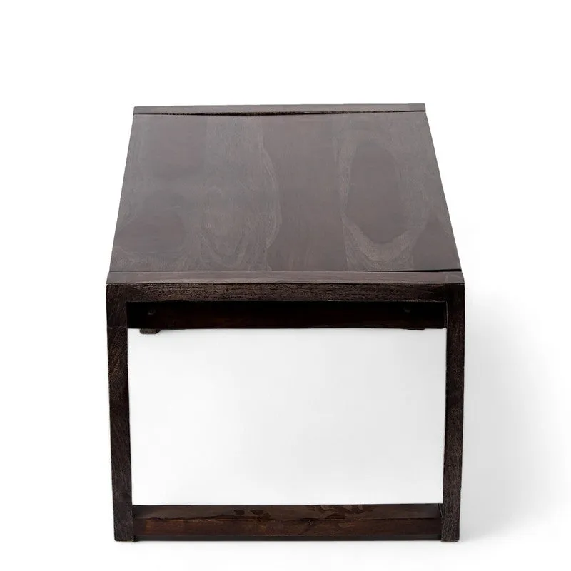 Zexon Sheesham Wooden Center Table - Dark Brown media 6