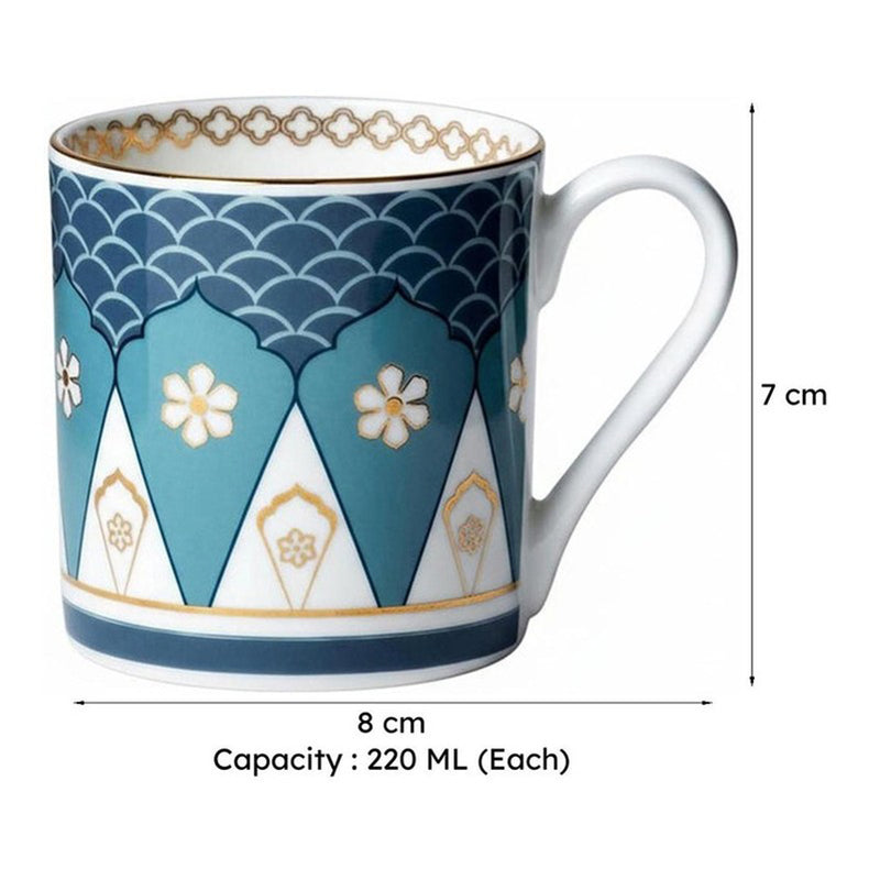 India Circus Oceanic Opulence Melon Tea Cups (220 mL Each Each) - Set Of Six media 7