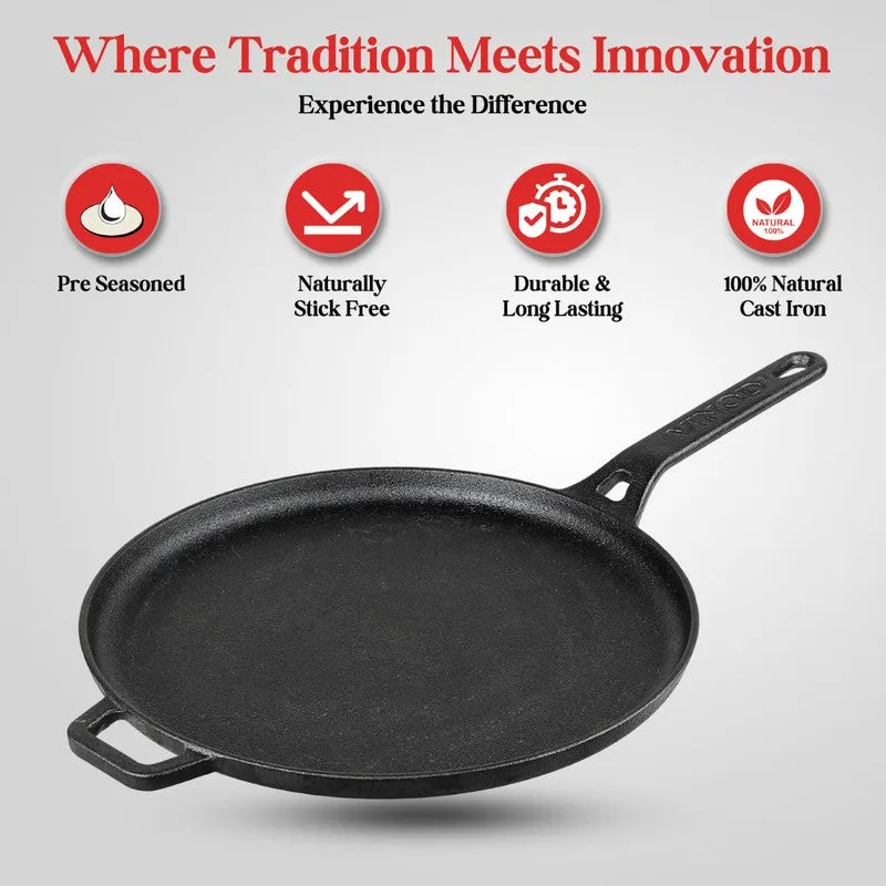 Vinod Zyrox Cast Iron Dosa Tawa - 29 cm media 5