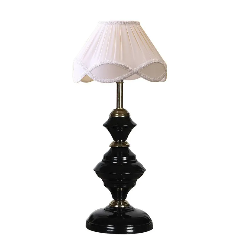 Auririte Cotton Table Lamp With Iron Base - Ivory media 5