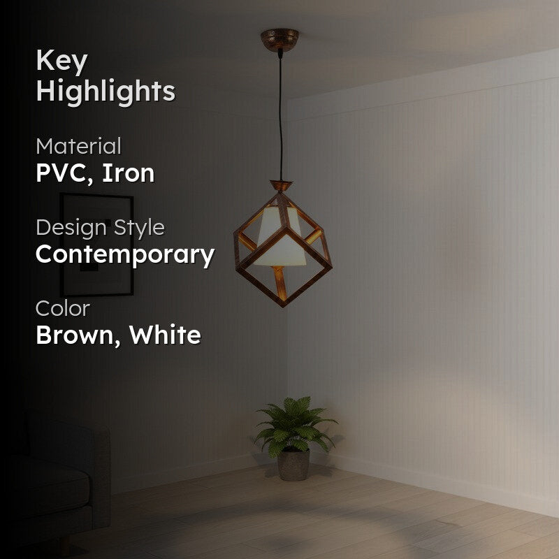 Shadow Shine PVC Ceiling Lamp - White media 2