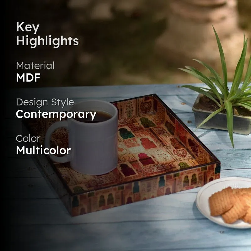 Regal Mandir Square Serving Tray media 2