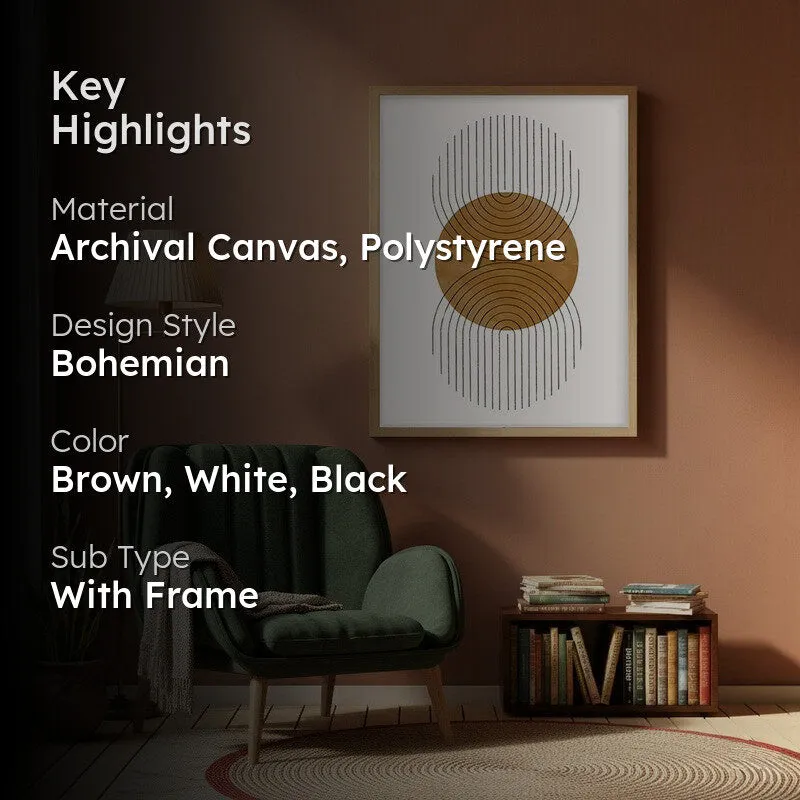 Terra Balance Canvas Wall Painting With Brown Frame media 2