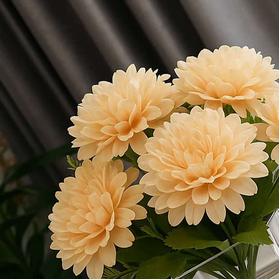 Velour Bloom Artificial Flower - Set of Two media 6