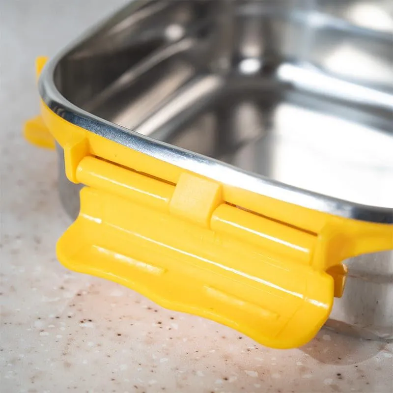 Hotserve Stainless Steel Lunch Box (Yellow) - 400 mL media 8