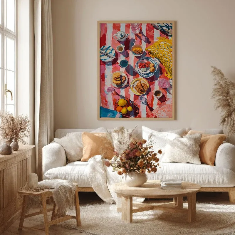 Sunny Spread Canvas Wall Painting - Brown Frame media 4