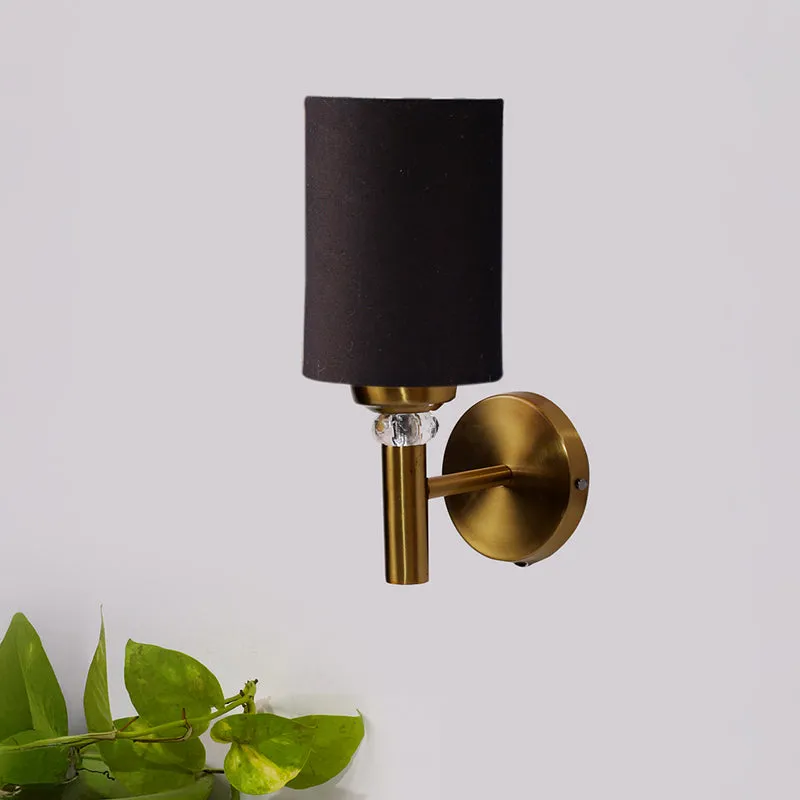 Sienna Steel & Cotton Wall Lamp - Black media 3
