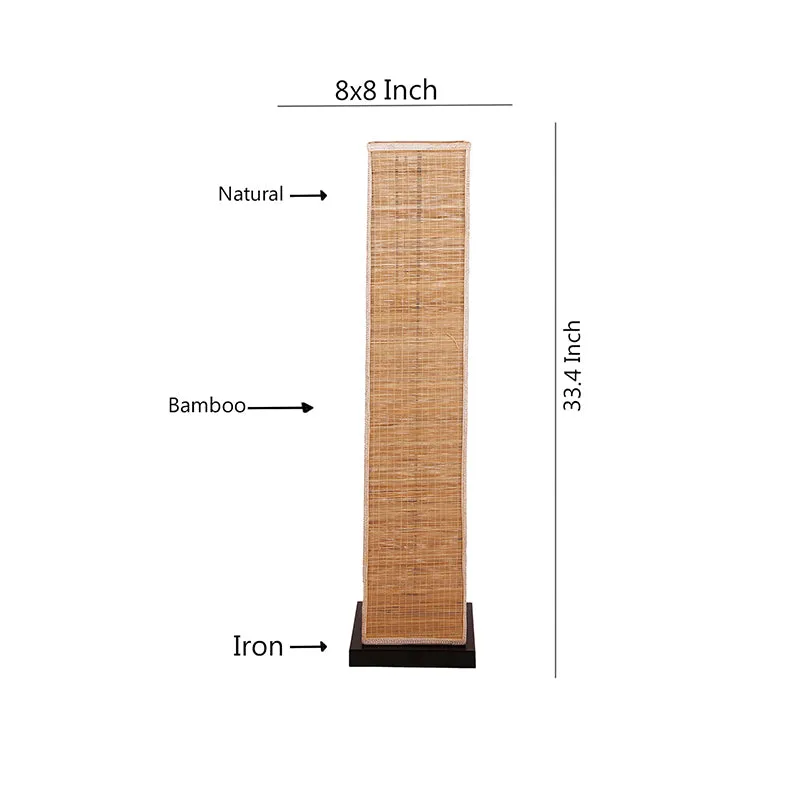 Abita Bamboo Wooden Floor Lamp - Beige media 5