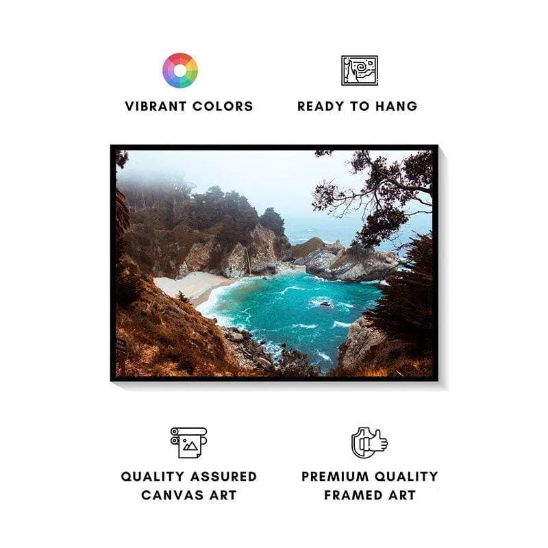 Julia Pfeiffer Burns State Park Canvas Wall Painting - Black Frame media 4