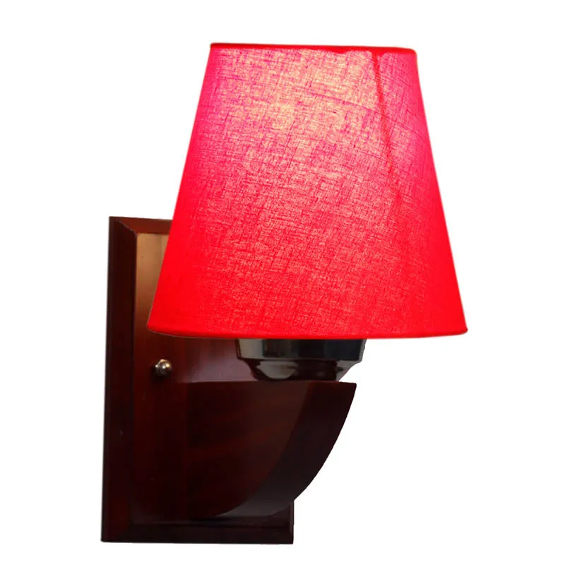 Lush Conical Wooden Wall Lamp media 4