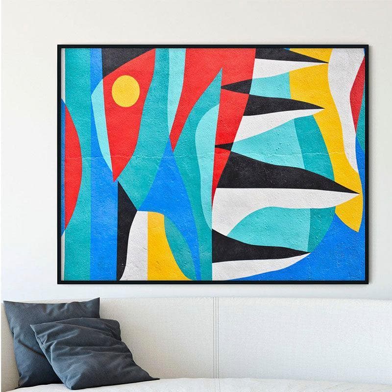Contemporary Canvas Wall Painting - Black Frame
