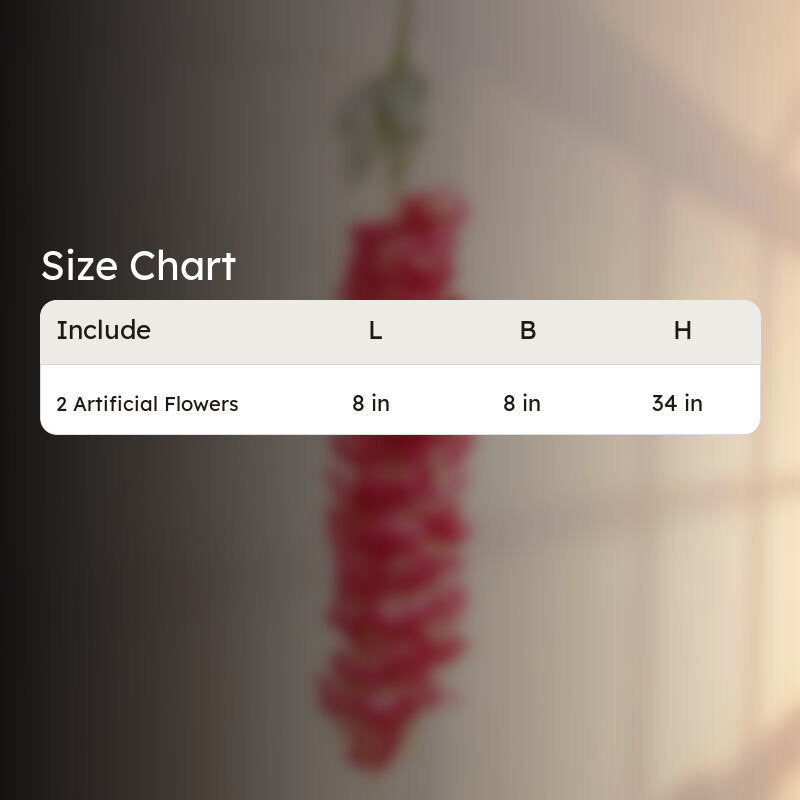 Faux Lush Hanging Morning Glory Plant (Red) -  2.8 Feet media 5