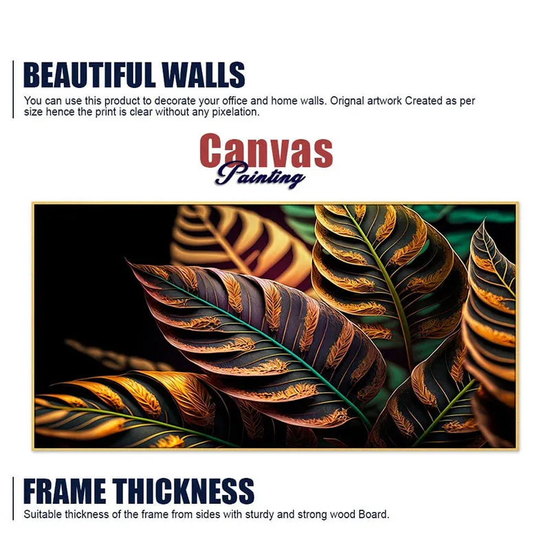 Chiaroscuro Leaves Canvas Wall Painting media 8