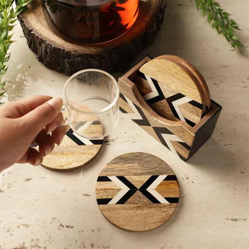 Teer Wooden Coaster - Set Of Four media 3