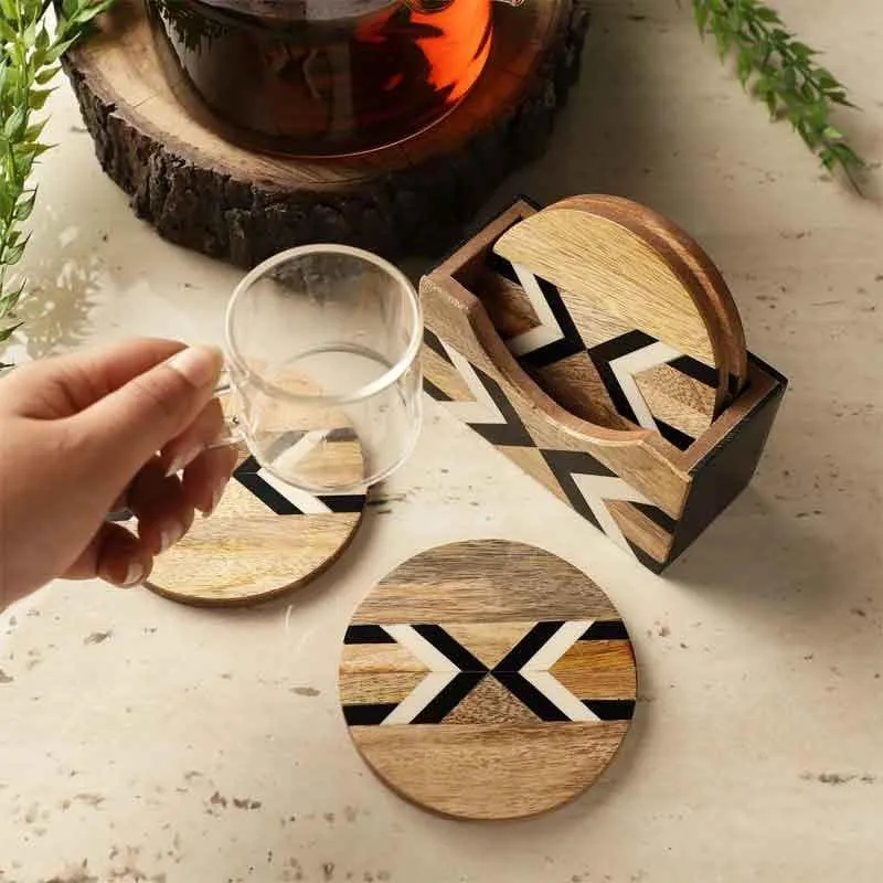 Teer Wooden Coaster - Set Of Four media 3