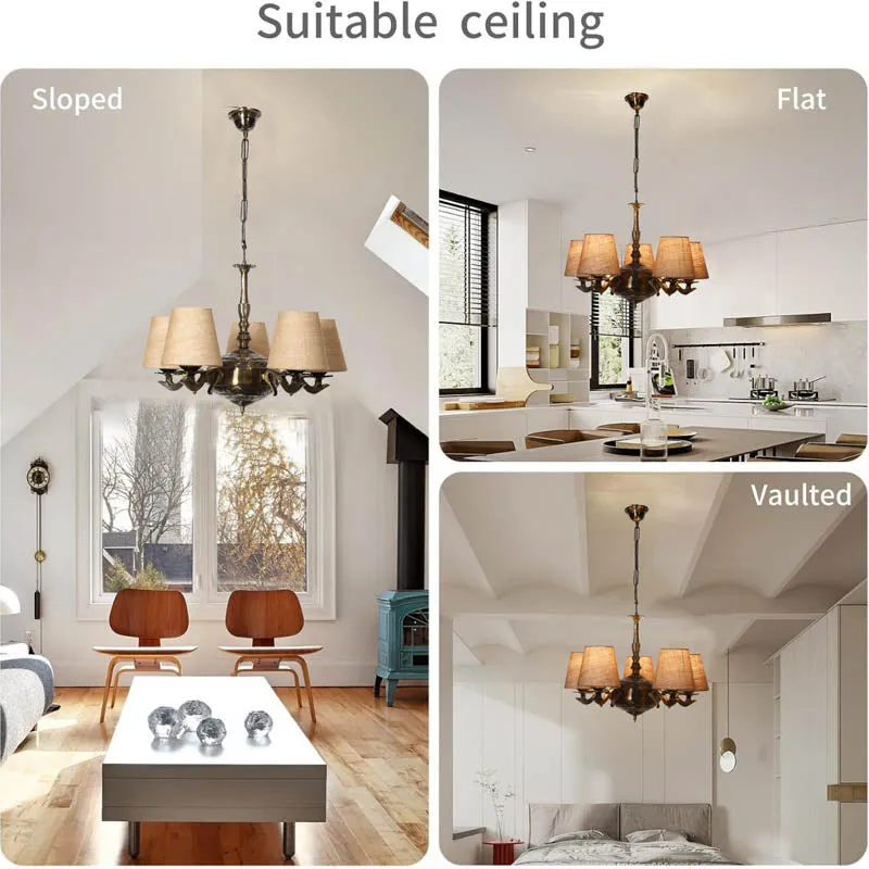 Fiora Conical Golden Antique Ceiling Lamp media 5