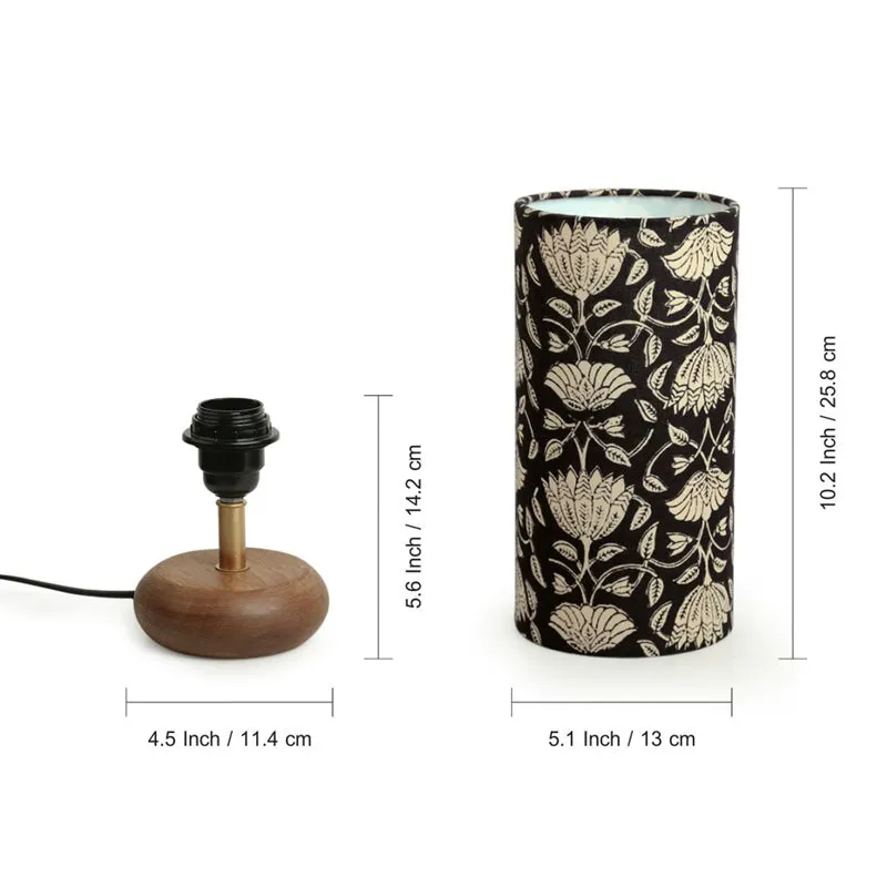 Tamalika Handcrafted Mango Wood Table Lamp - Brown media 7