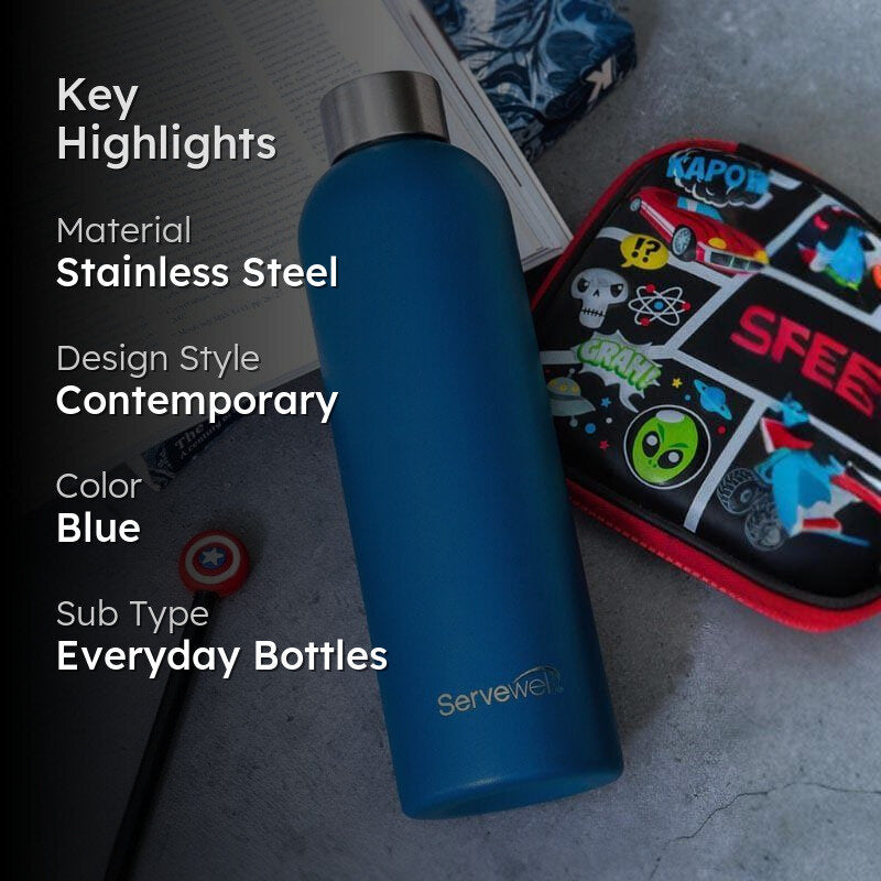 Steel Elegance Elixir Bottle (900 mL) - Imperial Blue media 2