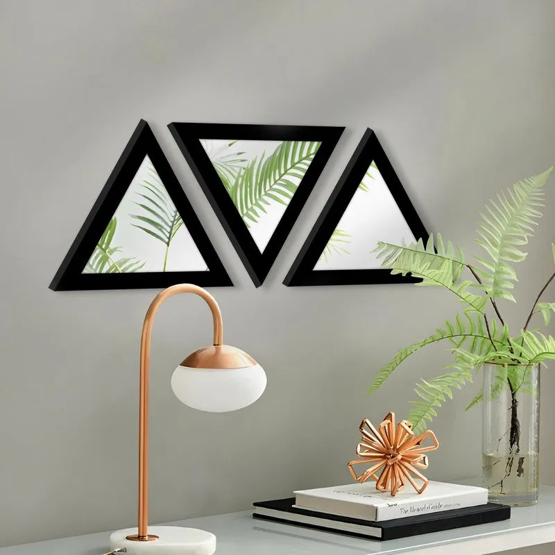 Apex Triangle Wall Mirrors (Black) - Set Of Three media 5