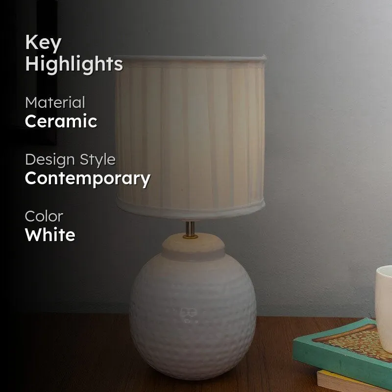 Elouera Ceramic Table Lamp - White media 2