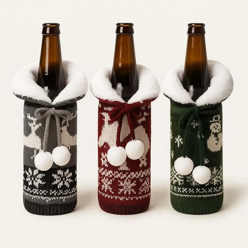 Frosty Glow Festive Bottle Christmas Ornament - Set Of Three media 4