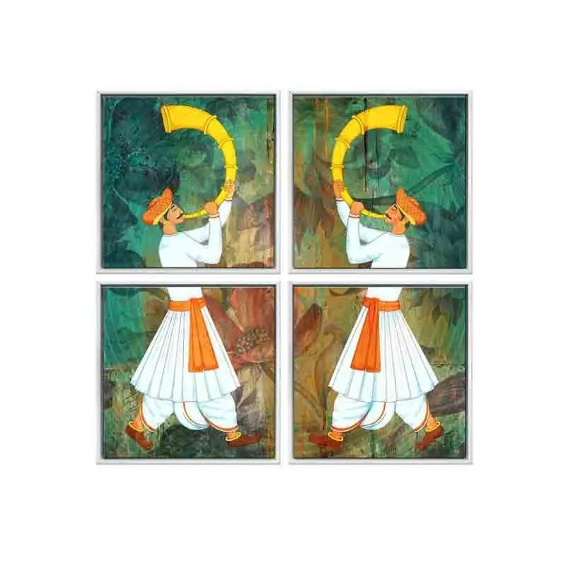 Maratha Poly Canvas Wall Art - Four Piece Set media 4