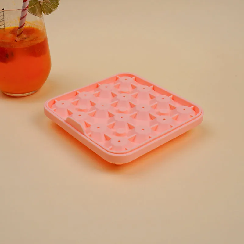 Diamond Silicone 16-Cube Ice Mould - Pink media 4