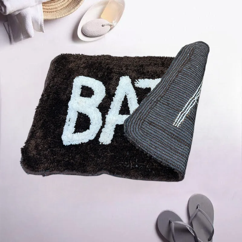 Trama Cotton Bath Mat (Brown) - Set Of Two media 3