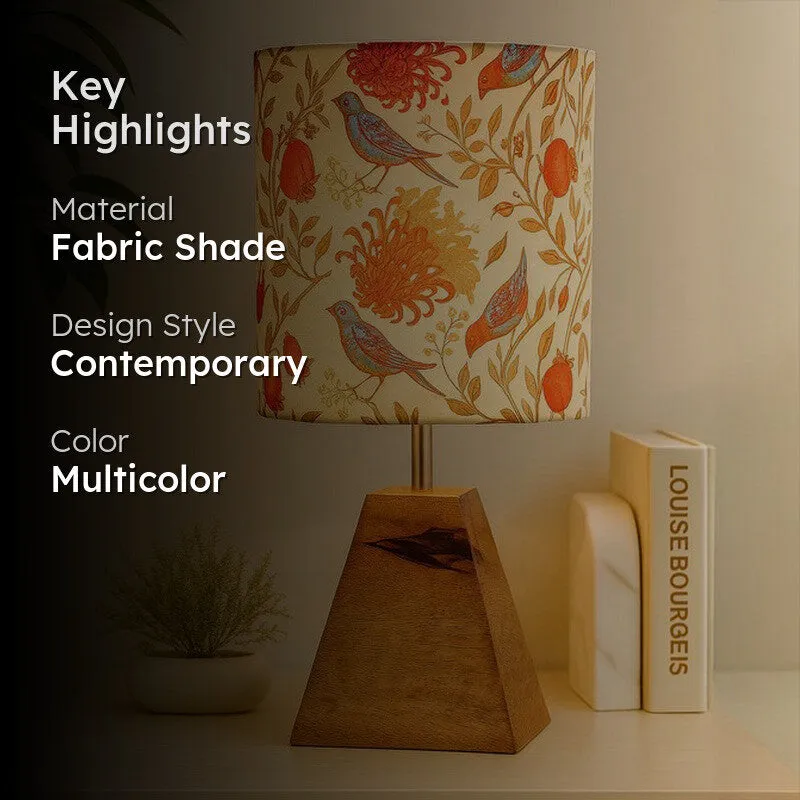 Pyramid Perfection Blossom Fabric Table Lamp - Multicolor media 2