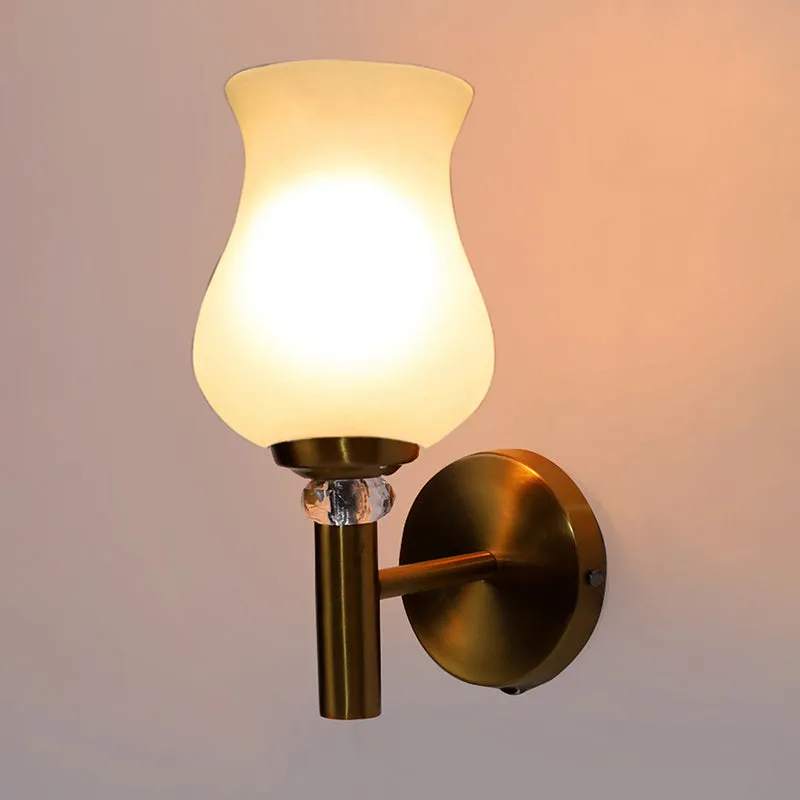 Argent Glass & Steel Wall Lamp - Gold media 4
