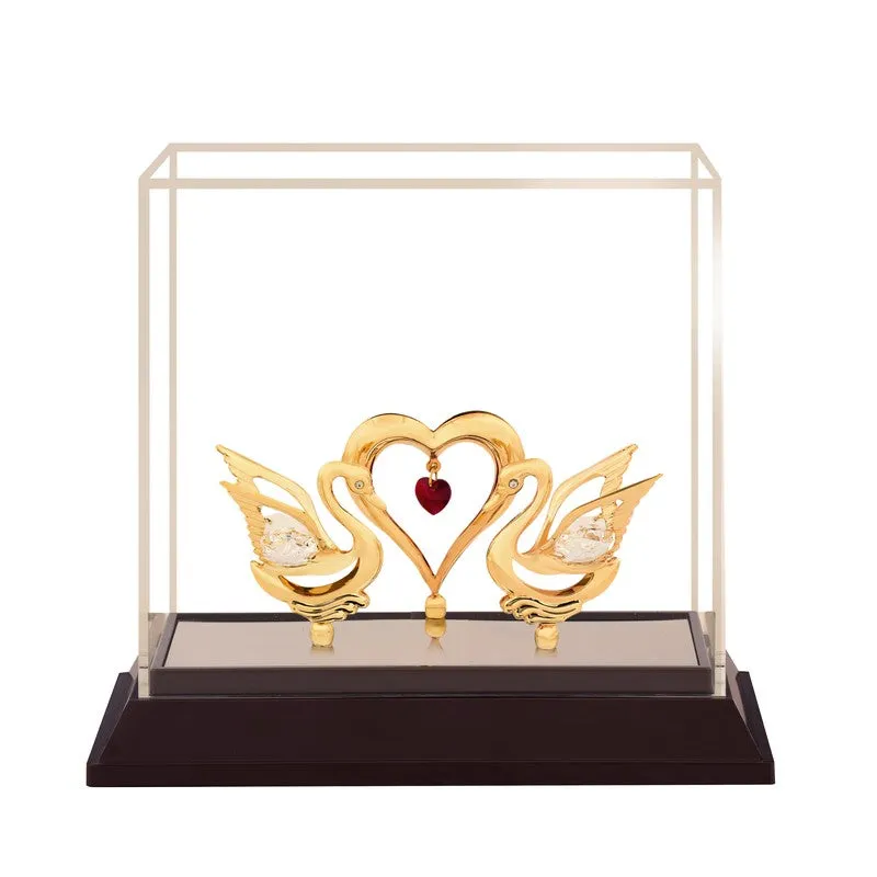 Golden Love Birds 24K Gold Plated Mild Steel Showpiece media 4