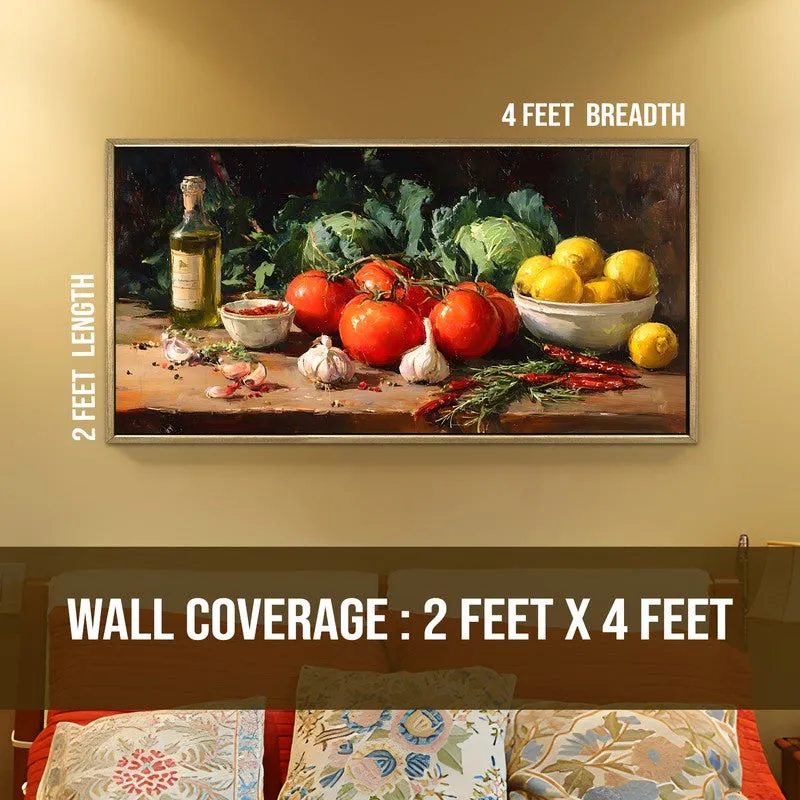 Mediterranean Quiet Canvas Wall Painting With Frame media 8