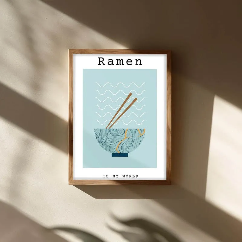 RamenBlue Archival Canvas Wall Art - Brown media 3