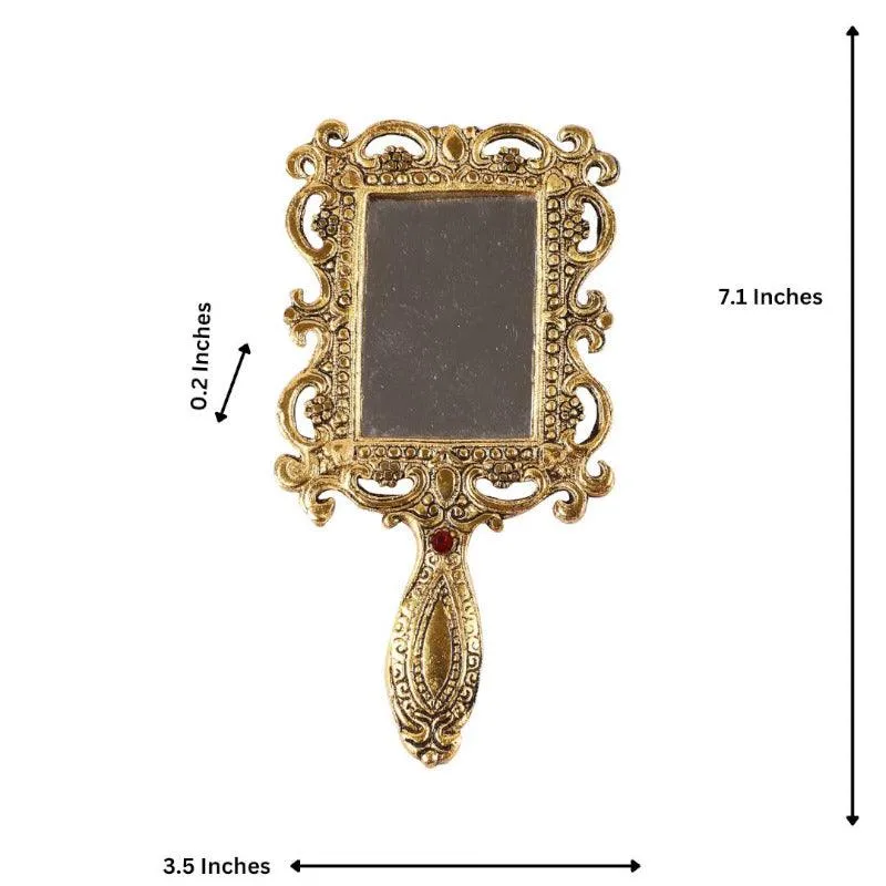 Suma Vintage Hand Mirror - Gold media 5