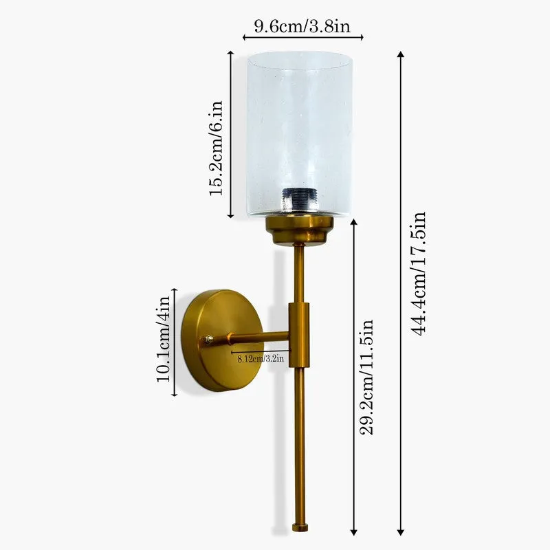 RadianceFlex Multi-Style Glass & Metal Wall Lamp - Gold media 7