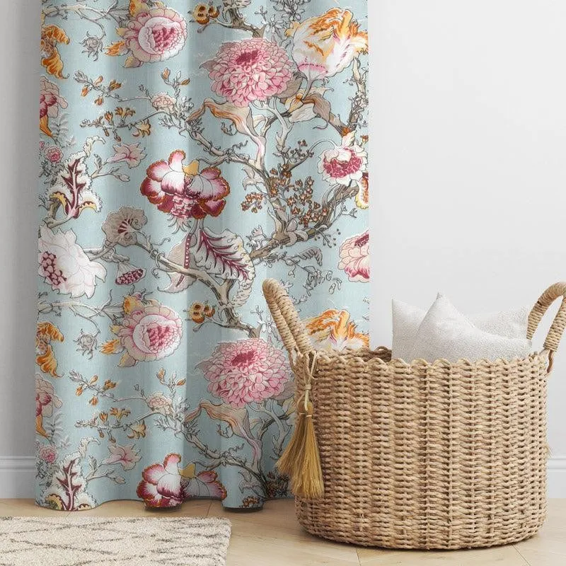 Mivaana Floral Curtain - Green media 1