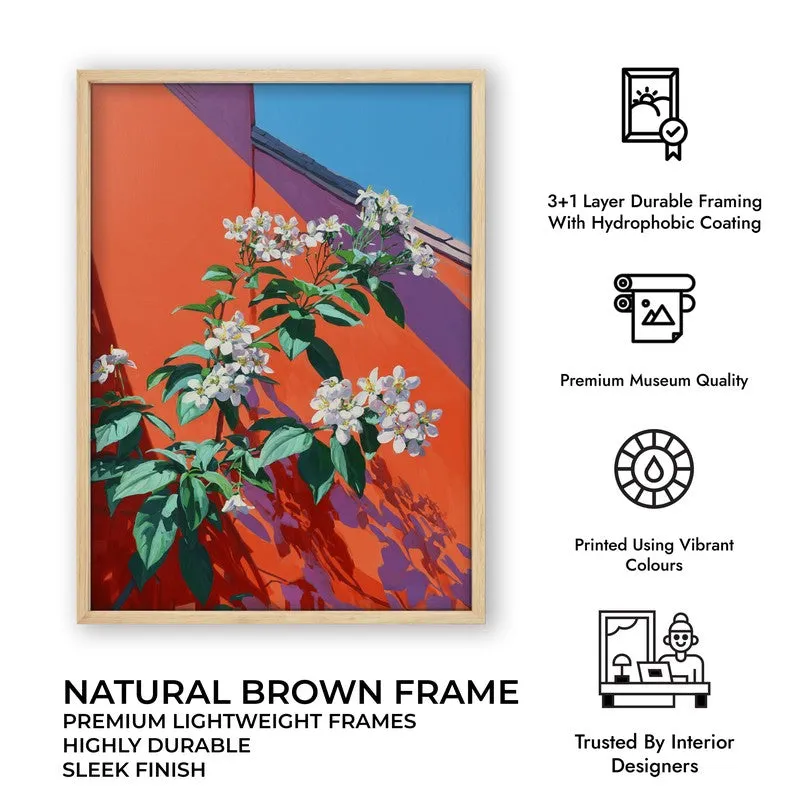 Petal Prism Canvas Wall Painting - Brown Frame media 10