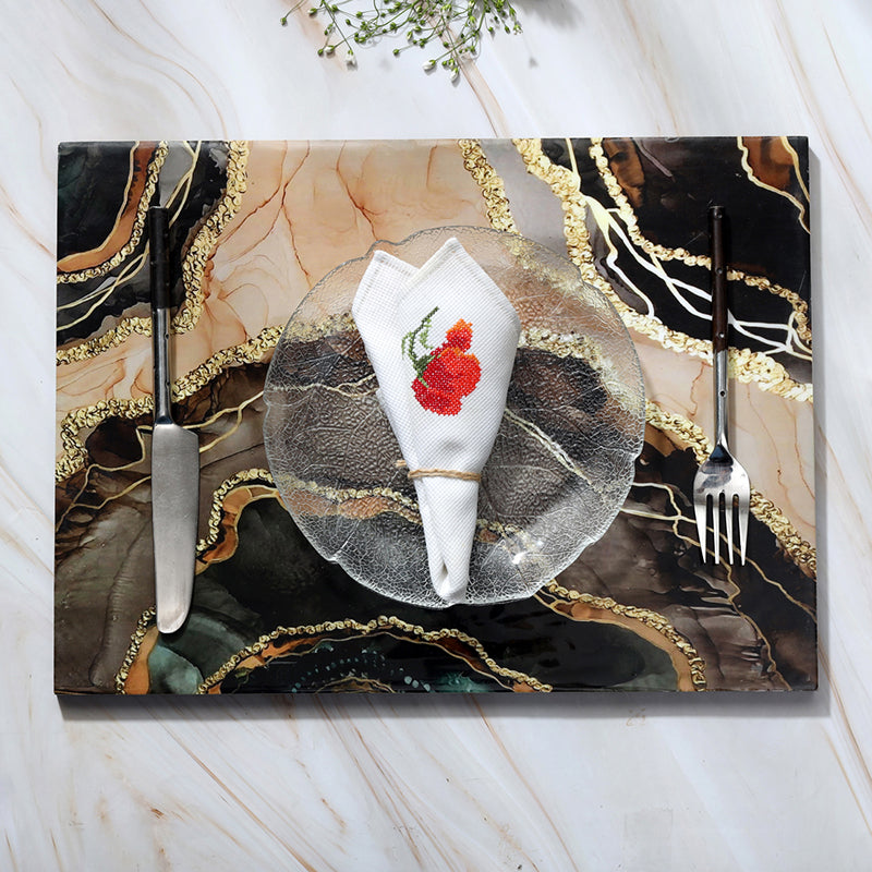 Opal Earth Enamel Coated Table Mat - Set Of Two media 4