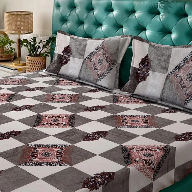 Paheli Geometric Fleece Bedsheet - 280 GSM media 4