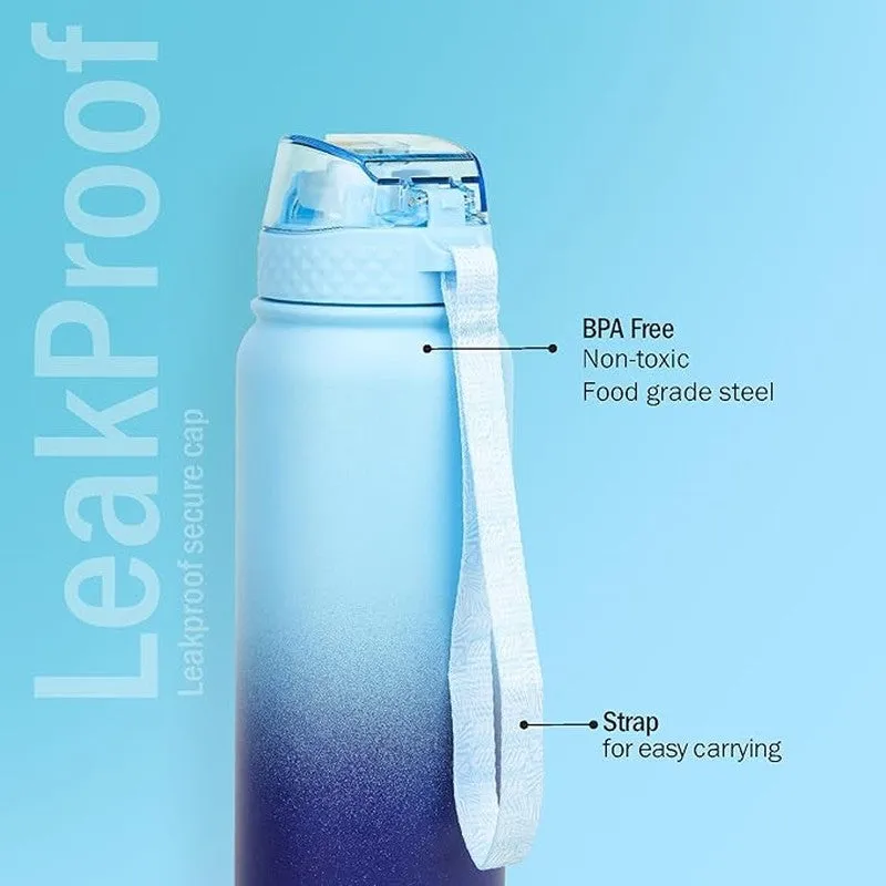 Hydrona Hot & Cold Thermos Water Bottle (Blue & Red, 1000 mL Each) - Set Of Two media 7