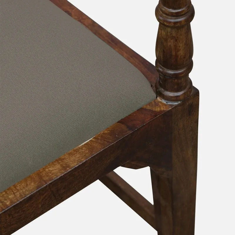 Stackon Rose Wood Accent Chair - Grey media 9