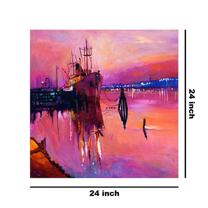 Twilight On The Sea Wall Painting media 8