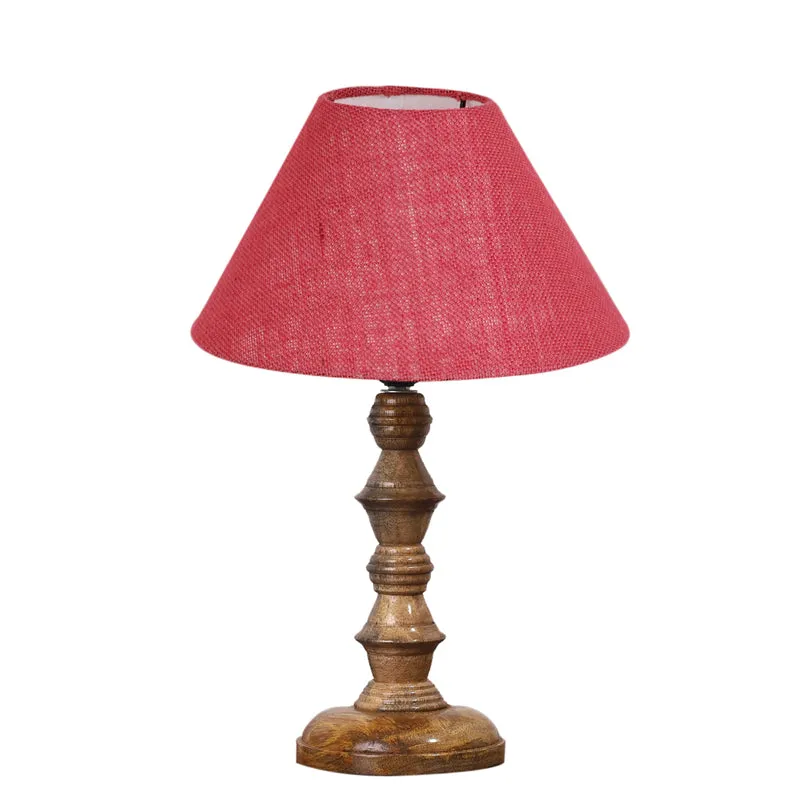 Sienna Timber Wooden Table Lamp - Pink media 6