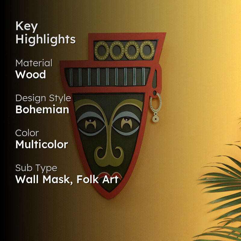 Inerney Mask Wooden Wall Accent media 2