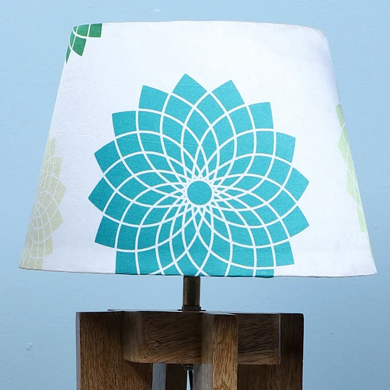Akari Flux Printed Mango Wood Table Lamp - Multicolor media 3