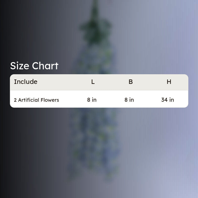 Faux Lush Hanging Morning Glory Plant (Blue) -  2.8 Feet media 4
